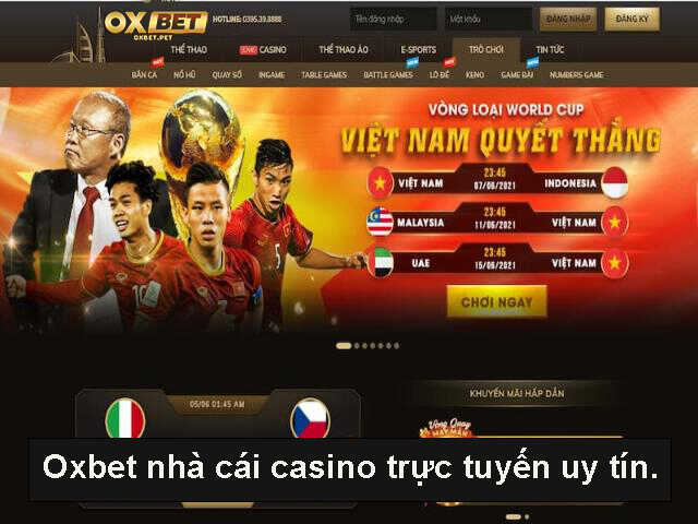 Oxbet nhà cái casino trực tuyến uy tín.